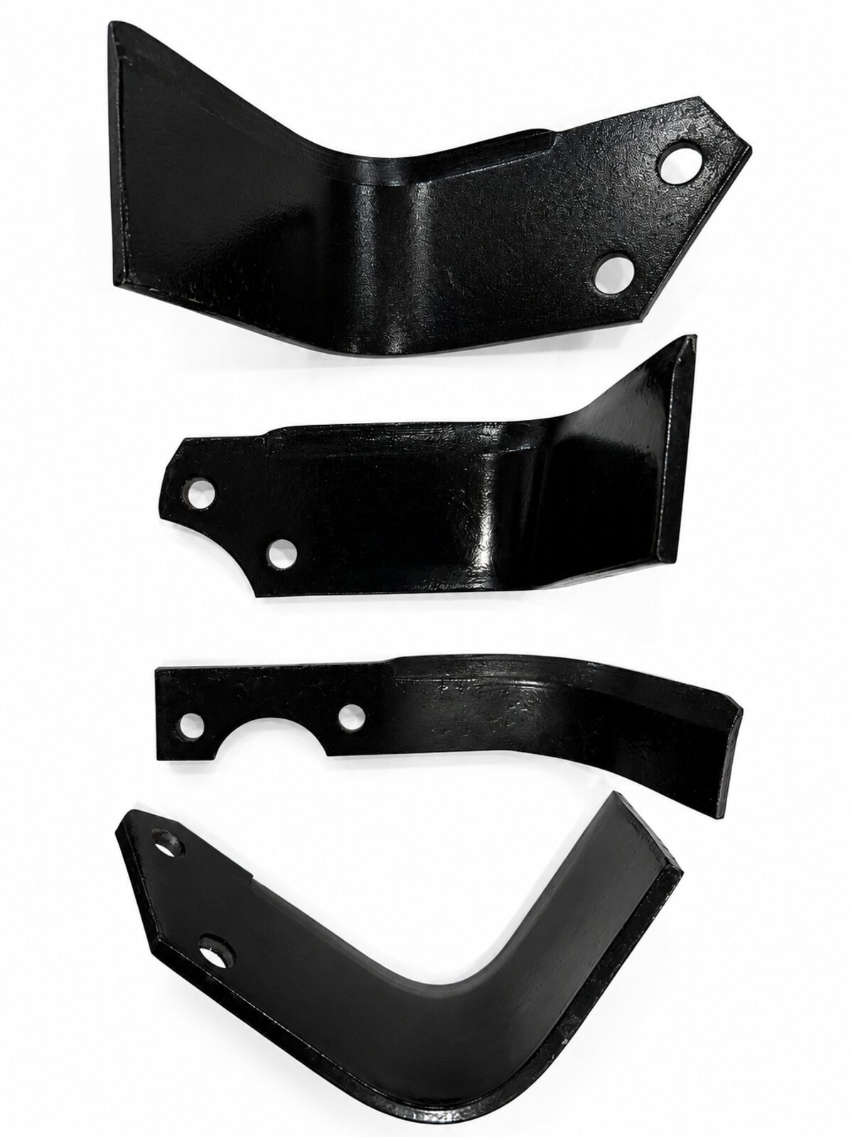 WINNERS boron-steel rotavator blades — four blade profiles