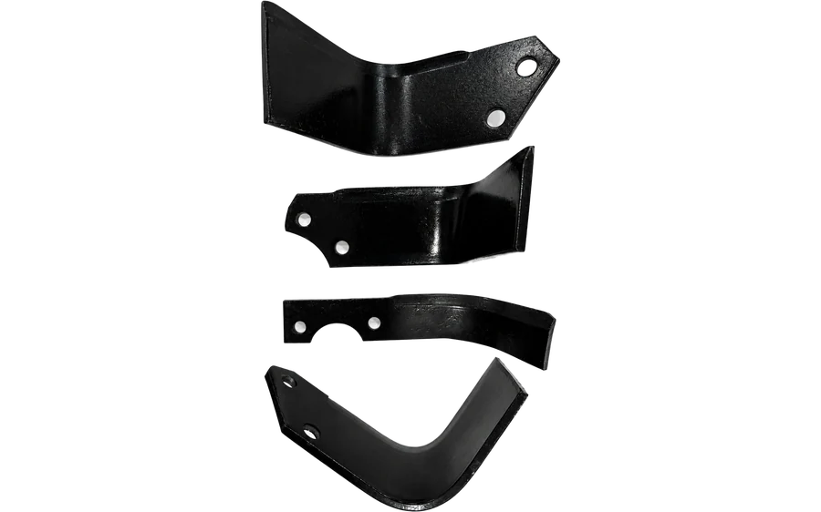 WINNERS boron-steel rotavator blades — four blade profiles