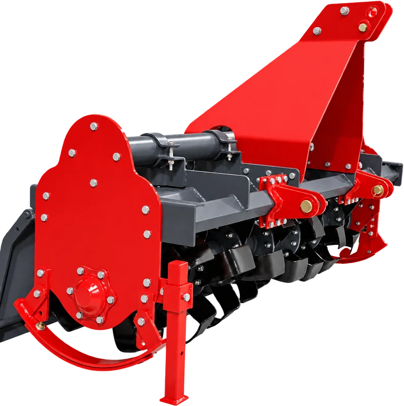 WINNERS rotavator rear board and damper springs, rear-left three-quarter view
