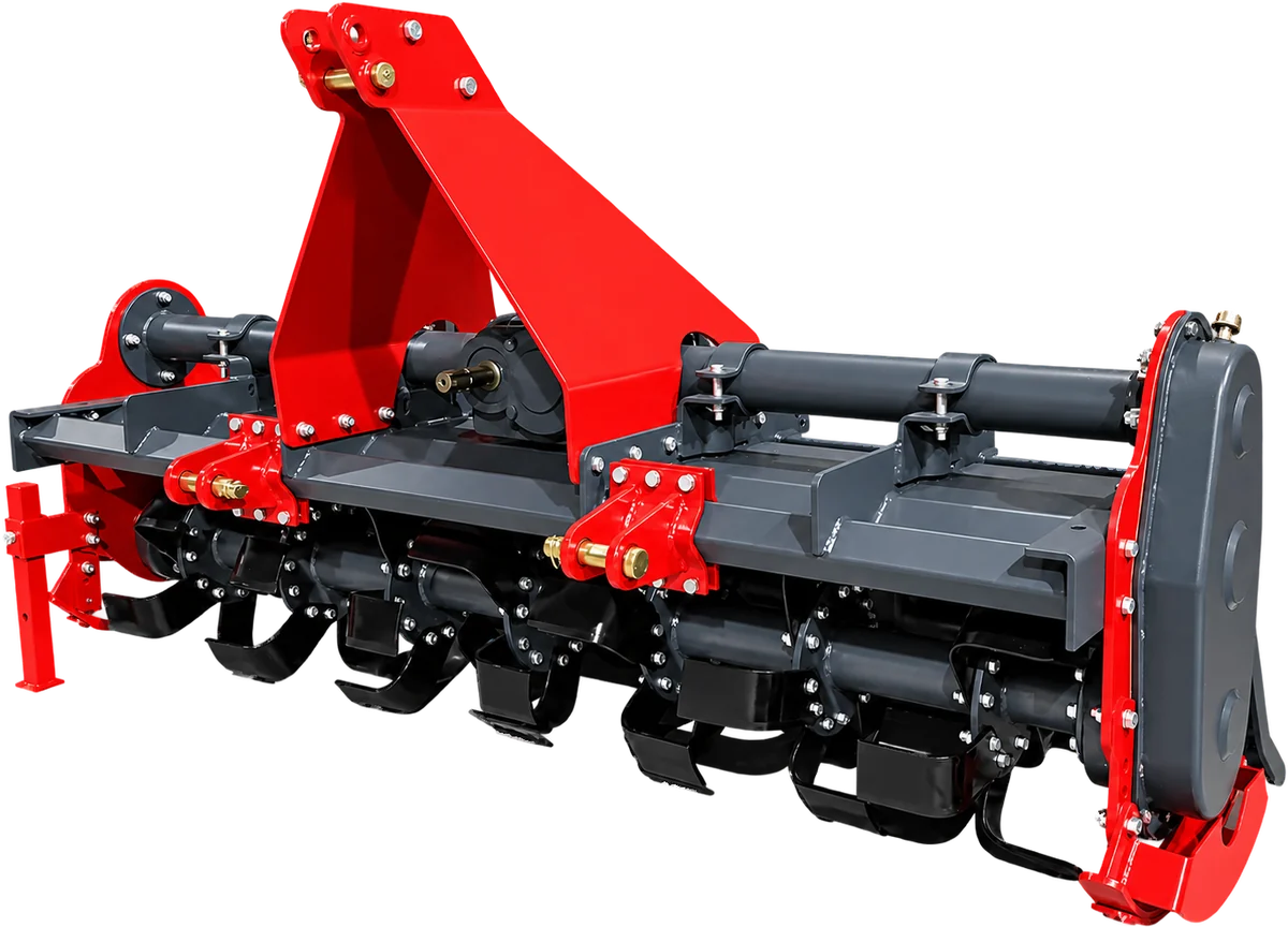 WINNERS heavy-duty rotavator, right three-quarter view