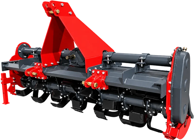 WINNERS heavy-duty rotavator, right three-quarter view